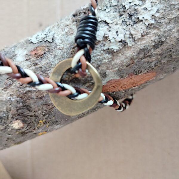 Bracciale “Cueros” unisex colorato in vera pelle regolabile - Collezione Vintage Style - immagine 4