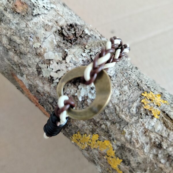 Bracciale “Cueros” unisex colorato in vera pelle regolabile - Collezione Vintage Style - immagine 10