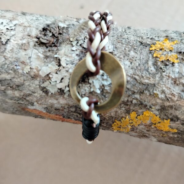 Bracciale “Cueros” unisex colorato in vera pelle regolabile - Collezione Vintage Style - immagine 12