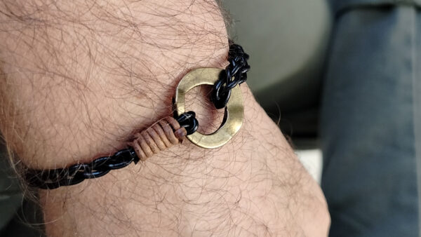 Bracciale “Cueros” unisex colorato in vera pelle regolabile - Collezione Vintage Style - immagine 16