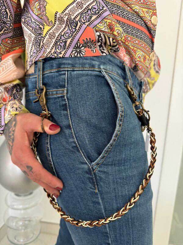 Catena da pantalone “Cueros” unisex colorato in vera pelle - Collezione Vintage Style - immagine 12
